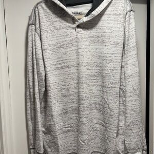 Gray hooded shirt